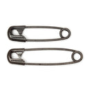 Hemline Safety Pins: Assorted: Black: 50 Pieces-2