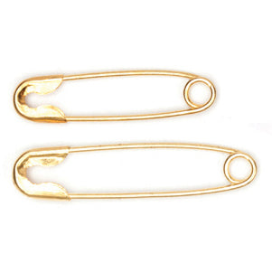 Hemline Safety Pins: Brass: 19mm or 23mm: 50 Pieces - 0