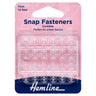 Hemline Snap Fasteners: Sew-on: Clear (Invisible): 7mm: Pack of 12