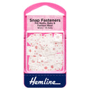 Hemline Snap Fasteners: Sew-on: Derlin (Plastic): 9mm: Pack of 15-1