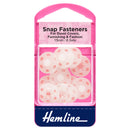 Hemline Snap Fasteners: Sew-on: Clear (Plastic): 15mm: Pack of 6-1