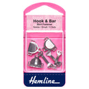 Hemline Hook and Bar: Small: Nickel: Pack of 3-1