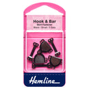 Hemline Hook and Bar: Small: Black: Pack of 3-1