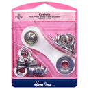 Hemline Eyelets Starter Kit: 10.5mm: Nickel and Silver: (F): 15 Pieces-1