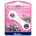 Hemline Eyelets Starter Kit: 5.5mm: Nickel and Silver: (D): 40 Pieces