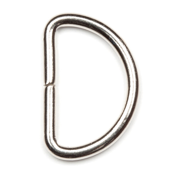 Hemline D Rings: 20mm: Nickel: 4 Pieces