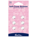 Hemline Buttons: Self-Cover: Metal Top-1