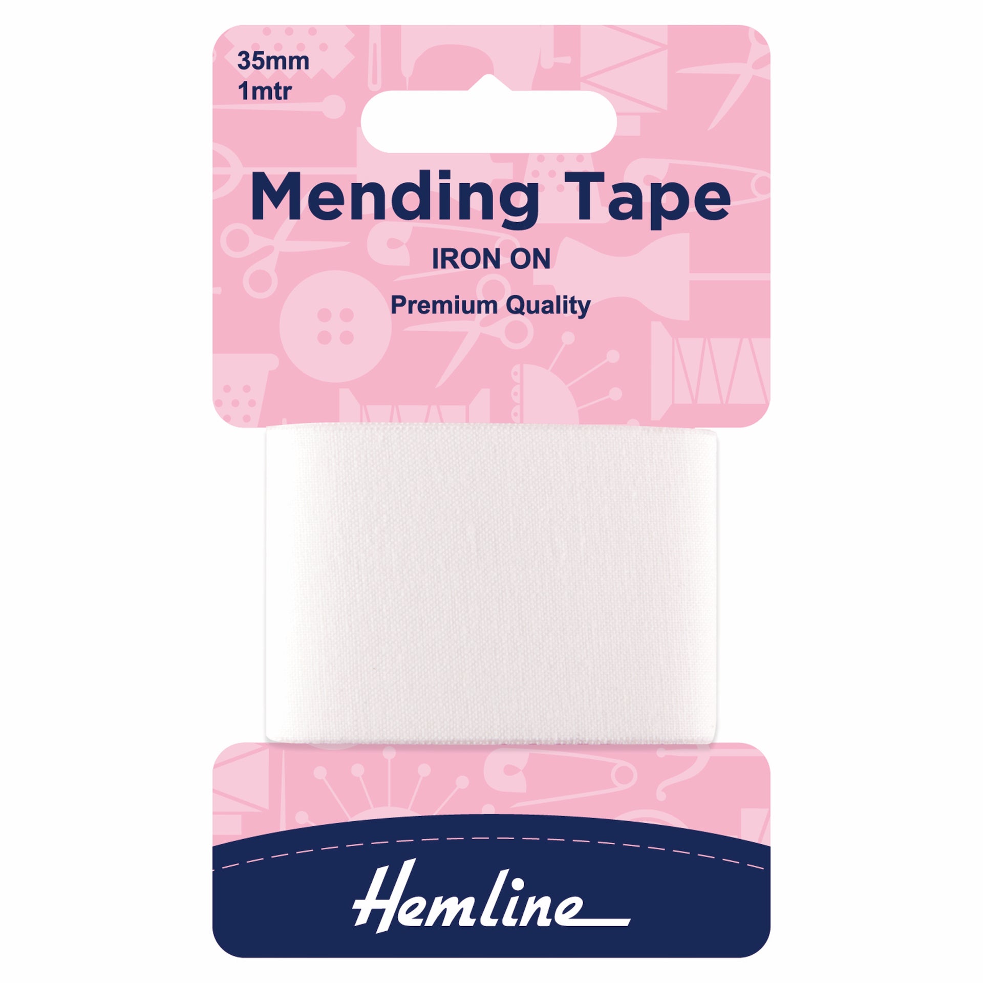 Buy white Hemline Iron-On Mending Tape: 100cm x 38mm