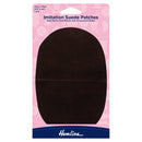 Hemline Sew-in Imitation Suede Patches: Brown - 10 x 15cm-1