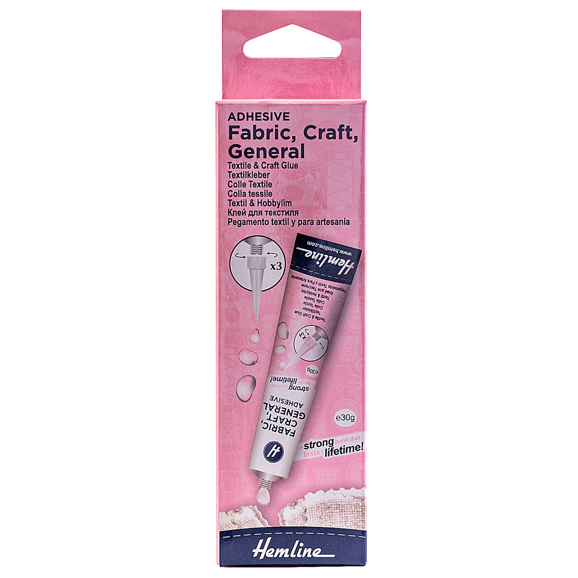 Hemline Adhesive: Fabric, Craft & General Use Glue: 30g - 0