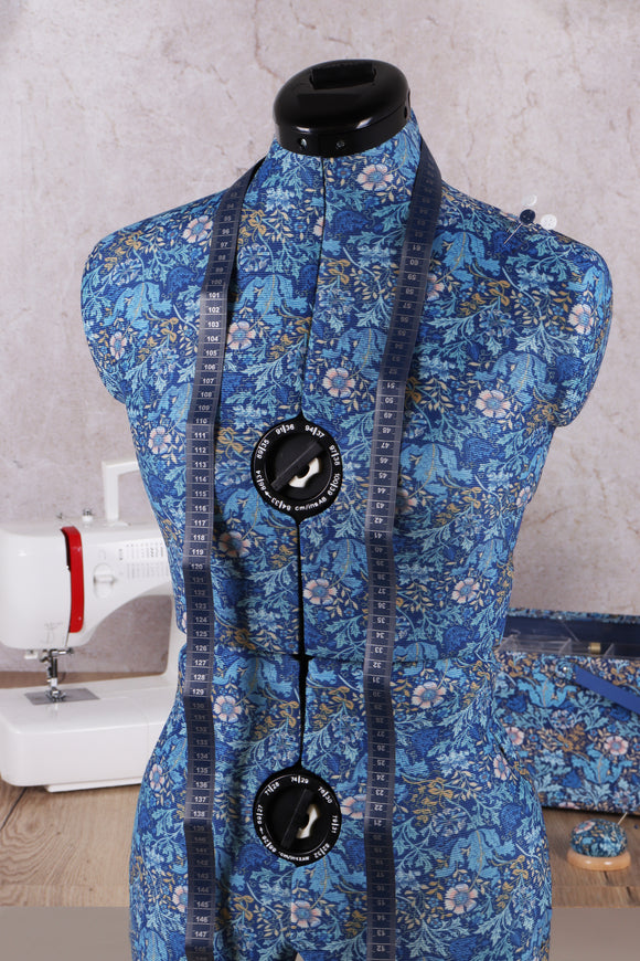 Hobby Gift: Adjustable Dress Form Dressmaker's Mannequin – Woodblock Floral Print