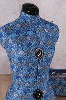 Hobby Gift: Adjustable Dress Form Dressmaker's Mannequin – Woodblock Floral Print-6