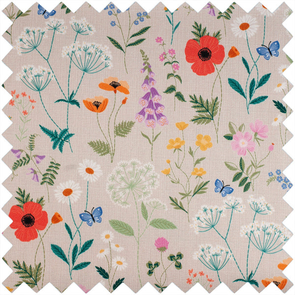 Hobby Gift: Sewing Machine Bag: Matt PVC: Wild Flowers: Item size: (d/w/h) 20 x 44 x 38cm.