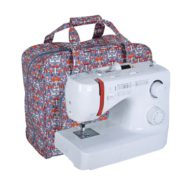 Hobby Gift: Sewing Machine Bag: Matt PVC: Woodland Toadstool: Item size: (d/w/h) 20 x 44 x 38cm. - 0