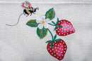 Hobby Gift: Knitting Bag: Embroidered: Strawberry Greenhouse: Item size: (d/w/h) 16 x 43 x 19cm.-2