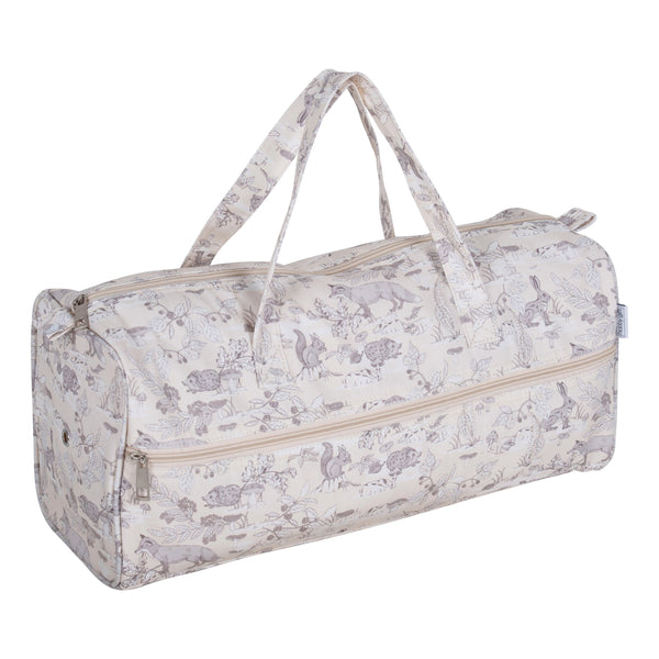 Hobby Gift: Knitting Bag: Woodland Toile: Item size: (d/w/h) 16 x 43 x 19cm.