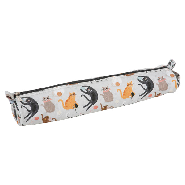 Hobby Gift: Knitting Pin Case (XL): Soft: Cats:  Item size: (d/w/h) 11 x 46 x 7cm.