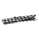 Hobby Gift: Knitting Pin Wrap (XL): Monochrome Gingham: Item size: (d/w/h) 11 x 42 x 2cm.-1