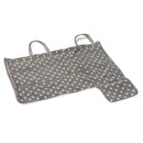 Hobby Gift: Knitting Bag with Pin Storage: Reversible: Grey Linen Polka Dot: Item size: (d/w/h) 15 x 41 x 19.5cm.-2