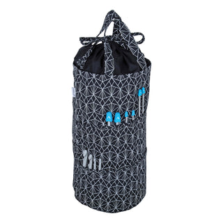 Hobby Gift: Knitting Bag: Drawstring with Outside Pockets: Deco:  Item size: (d/w/h) 15 x 41 x 19.5cm.