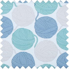 Hobby Gift: Knitting Bag: Drawstring with Outside Pockets: Yarn Balls: Item size: (d/w/h) 15 x 41 x 19.5cm.