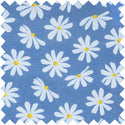 Hobby Gift: Craft Bag (M): Drawstring: Denim Daisies:  Item size: (d/w/h) 17 x 30 x 28cm.