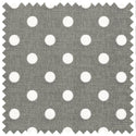 Hobby Gift: Craft Bag: Matt PVC: Grey Linen Polka Dot: Item size: (d/w/h) 13 x 36 x 31cm.