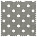Hobby Gift: Craft Bag: Matt PVC: Grey Linen Polka Dot: Item size: (d/w/h) 13 x 36 x 31cm.-2
