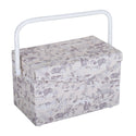 Hobby Gift: Sewing Box (M): Fold-Over Lid: Woodland Toile: Item size: (d/w/h) 16.5 x 29 x 18cm.