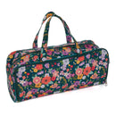Hobby Gift: Knitting Bag with Pin Storage: Floral Garden: Teal: Item size: (d/w/h) 13 x 45 x 18cm.-1