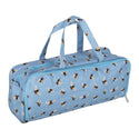 Hobby Gift: Knitting Bag with Pin Storage: Blue Bee: Item size: (d/w/h) 13 x 45 x 18cm.