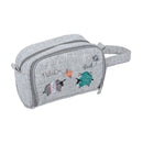 Hobby Gift: Crochet Bag with Pocket: Embroidered: Knit Happens: Item size: (d/w/h) 12 x 22 x 13cm.-1