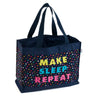 Cadeau de loisir : Sac d'artisanat : Sac fourre-tout à bandoulière (L) : avec slogan brodé : Étoiles marines : Dimensions de l'article : (p/l/h) 17 x 44 x 33 cm. 