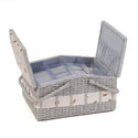 Hobby Gift: Sewing Box (L): Twin-Lidded Wicker Hamper: Bee: Item size: (d/w/h) 26 x 35 x 19cm.