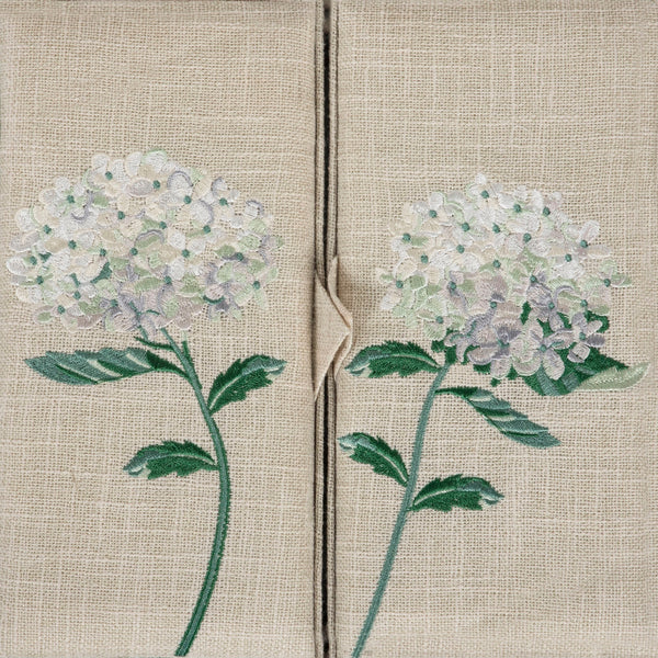 Hobby Gift: Sewing Box (L): Twin Lid: Square: Hydrangea: Item size: (d/w/h) 25 x 25 x 17cm.