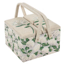Hobby Gift: Sewing Box (L): Twin Lid: Square: Hydrangea: Item size: (d/w/h) 25 x 25 x 17cm.-1