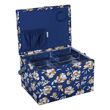 Hobby Gift: Sewing Box (L): Autumn Floral: Item size: (d/w/h) 23.5 x 31 x 20cm. - 0
