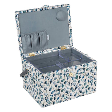 Hobby Gift: Sewing Box (L): Botanical: Item size: (d/w/h) 23.5 x 31 x 20cm. - 0