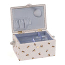 Hobby Gift: Sewing Box (M): Embroidered: Bee: Item size: (d/w/h) 18.5 x 25.5 x 14.5cm.-2