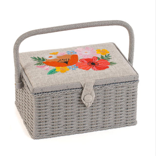 Hobby Gift: Sewing Box (M): Wildflowers: Item size: (d/w/h) 18.5 x 25.5 x 14.5cm.