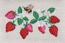 Hobby Gift: Sewing Box (M): Embroidered: Strawberry Greenhouse: Item size: (d/w/h) 18.5 x 25.5 x 14.5cm.-2