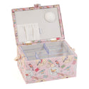 Hobby Gift: Sewing Box (M): Birds on Bobbin: Item size: (d/w/h) 18.5 x 25.5 x 14.5cm.