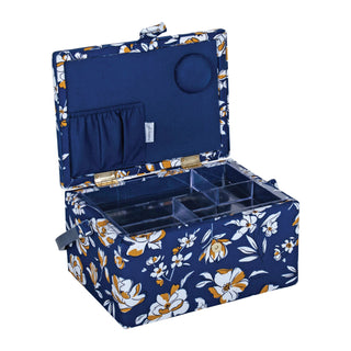 Hobby Gift: Sewing Box (M): Autumn Floral: Item size: (d/w/h) 18.5 x 25.5 x 14.5cm.