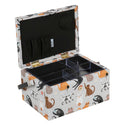 Hobby Gift: Sewing Box (M): Cats: Item size: (d/w/h) 18.5 x 25.5 x 14.5cm.