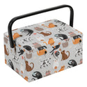 Hobby Gift: Sewing Box (M): Cats: Item size: (d/w/h) 18.5 x 25.5 x 14.5cm.