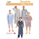 Simplicity Sewing Pattern 1021 Men’s Classic Pyjamas & Robe-1