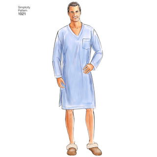 Simplicity Sewing Pattern 1021 Men’s Classic Pyjamas & Robe