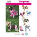 Simplicity Sewing Pattern 1239 Dog Coats in Three Sizes-1