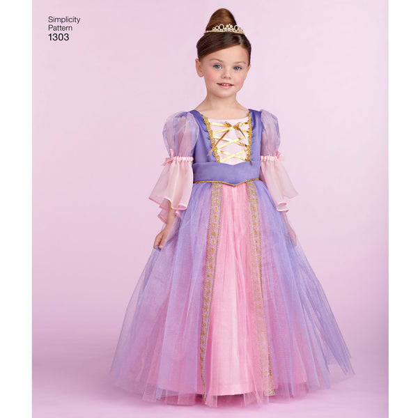 Simplicity Sewing Pattern S1303 Toddlers’ and Child’s Costumes