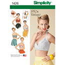 Simplicity Sewing Pattern 1426 Misses’ Vintage 1950’s Bra Tops-1